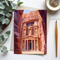 Peinture de voyage à Pétra Jordanie