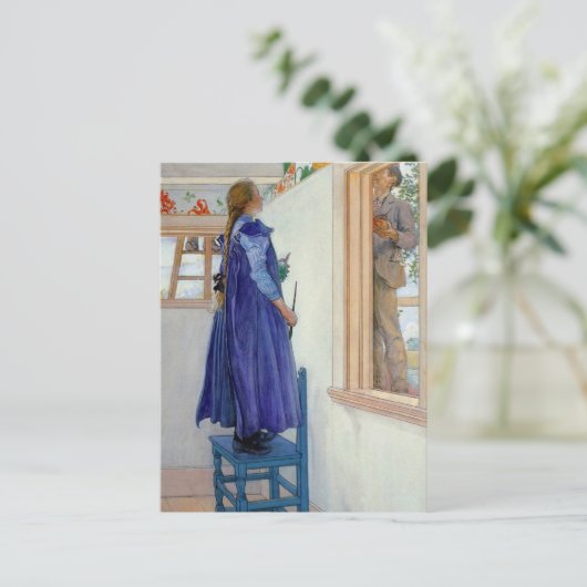 Carte Postale Peinture décorative Suzanne sur mur (Debout devant)