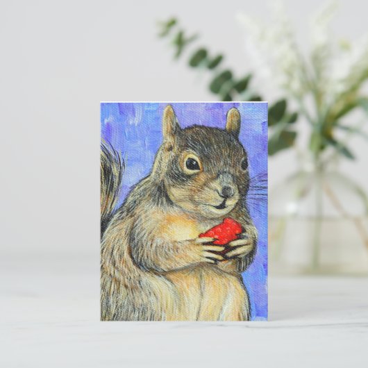 Carte Postale Peinture d'écureuil (Debout devant)