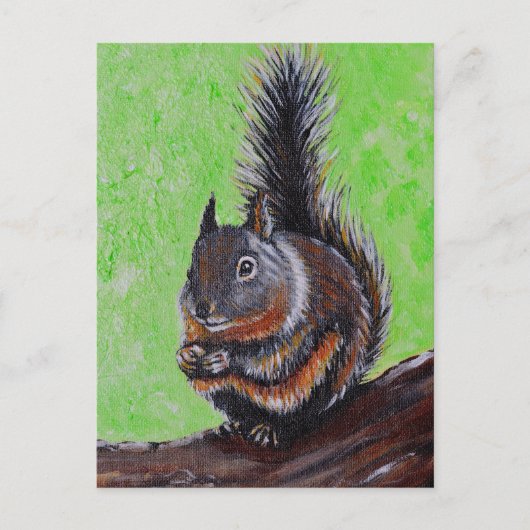 Carte Postale Peinture d'écureuil de Douglas 2 (Devant)