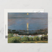 Carte Postale Peinture d'Edvard Munch, Nuit d'été sur la plage (Devant / Derrière)