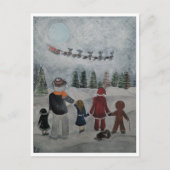 Carte Postale Peinture des amis de Festive par Alfred Fox Collec (Devant)