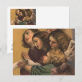Carte Postale Peinture des anges vintages (Devant / Derrière)