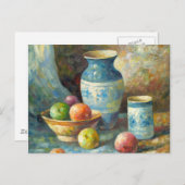 Carte Postale Peinture Des Bateaux De Fruits Et De Poteries (Devant / Derrière)