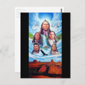 Carte Postale Peinture des chefs indiens célèbres Histoire améri (Devant / Derrière)