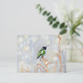 Carte Postale Peinture des colibris du Jour des neiges (Debout devant)