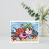 Carte postale Peinture des coquilles de plage (Debout devant)
