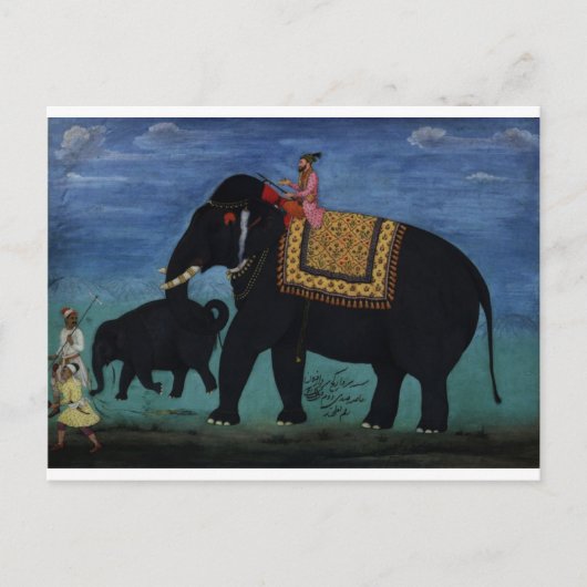 Carte Postale Peinture des éléphants (Devant)