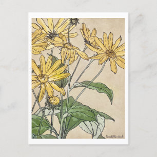 Carte Postale Peinture des tournesols par Hannah Borger Overbeck
