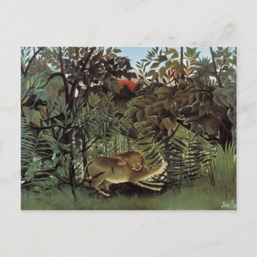 Carte Postale Peinture d'Henri Rousseau (Devant)