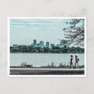 CARTE POSTALE PEINTURE D'HUILE DENVER COLORADO
