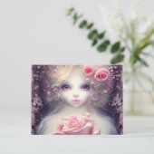 Carte Postale Peinture d'Imaginaire d'un chat bébé Fuffly SciFi (Debout devant)