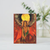 Carte Postale Peinture d'Odilon Redon, La flamme (déesse du feu) (Debout devant)