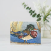 Carte postale Peinture d'oiseaux d'aquarelle de ca (Debout devant)