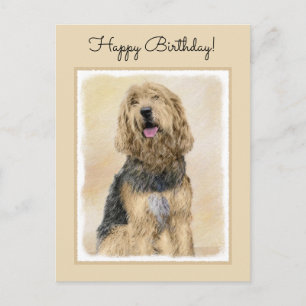 Carte Postale Peinture d'Otterhound - Joli art original de chien
