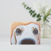 Carte Postale Peinture drôle de chien (Debout devant)