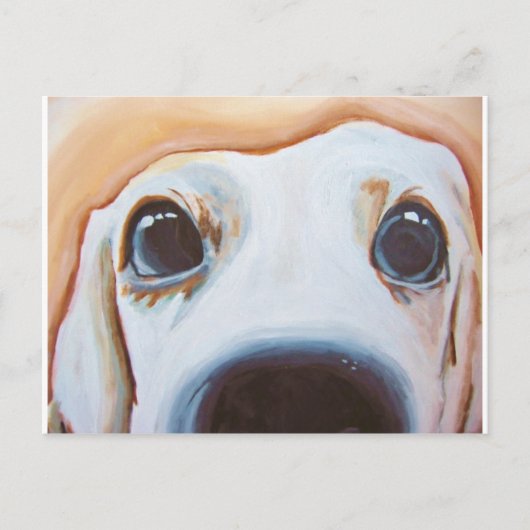 Carte Postale Peinture drôle de chien (Devant)