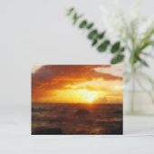 Carte postale ~ Peinture du magnifique coucher de  (Debout devant)