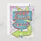 Carte Postale Peinture du panneau Deep Ellum, Dallas Texas (Devant / Derrière)