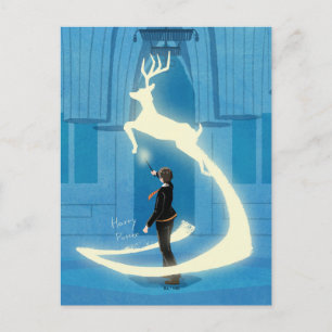 CARTE POSTALE PEINTURE DU PATRONUS™ D'HARRY POTTER