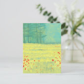 Carte Postale Peinture du paysage de prairie (Debout devant)