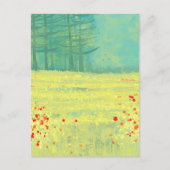 Carte Postale Peinture du paysage de prairie (Devant)