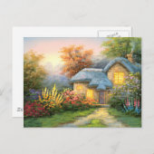 Carte Postale Peinture D'Un Cottage Privé (Devant / Derrière)