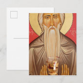 Carte Postale Peinture d'un saint âgé (Devant / Derrière)