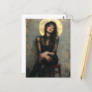 Carte Postale Peinture d'une belle femme