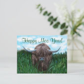 Carte Postale Peinture écossaise de la vache des Highlands (Debout devant)