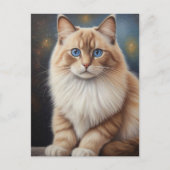 Carte Postale Peinture élégante de chats Ragdoll (Devant)