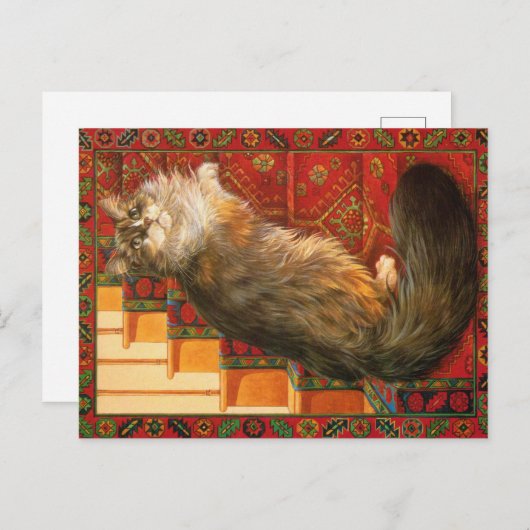 CARTE POSTALE PEINTURE EN CHAT (Devant / Derrière)