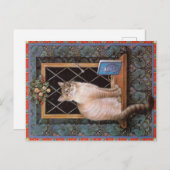 CARTE POSTALE PEINTURE EN CHAT (Devant / Derrière)