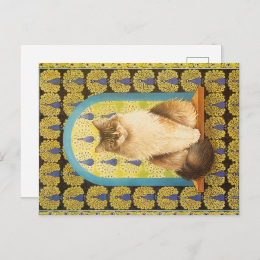 CARTE POSTALE PEINTURE EN CHAT (Devant / Derrière)