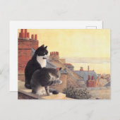 CARTE POSTALE PEINTURE EN CHAT (Devant / Derrière)