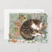 CARTE POSTALE PEINTURE EN CHAT (Devant / Derrière)