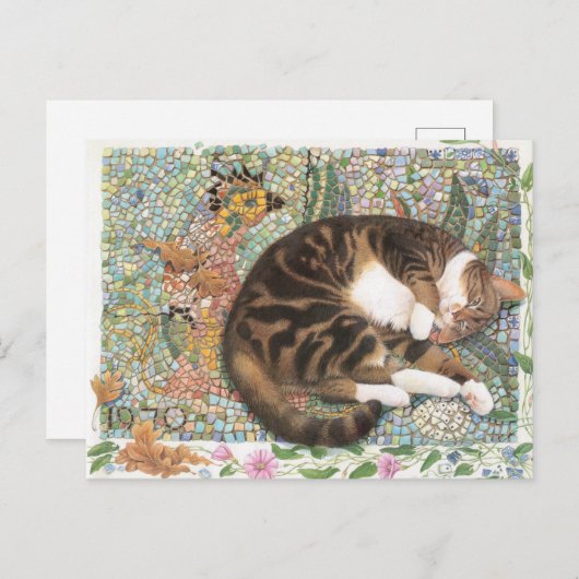 CARTE POSTALE PEINTURE EN CHAT (Devant / Derrière)