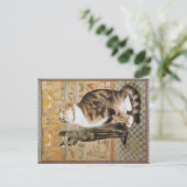 CARTE POSTALE PEINTURE EN CHAT (Debout devant)