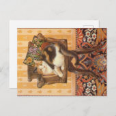 CARTE POSTALE PEINTURE EN CHAT (Devant / Derrière)