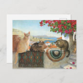 CARTE POSTALE PEINTURE EN CHAT (Devant / Derrière)