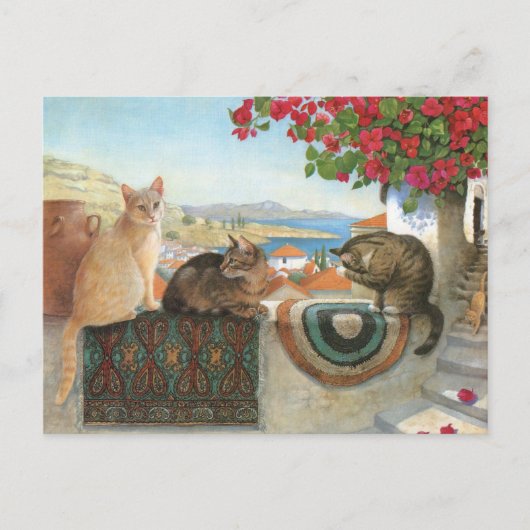 CARTE POSTALE PEINTURE EN CHAT (Devant)
