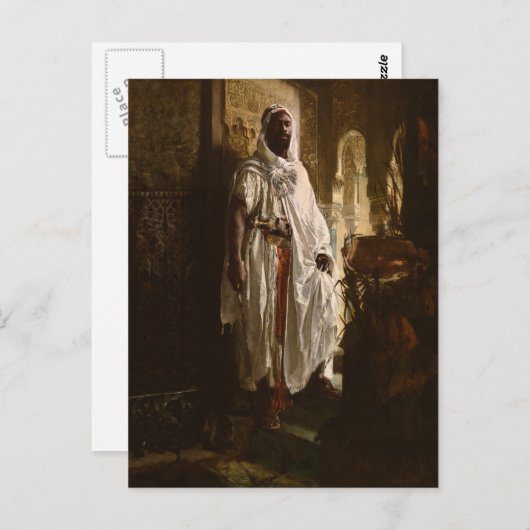 Carte Postale Peinture en chef maure africaine Portrait (Devant / Derrière)