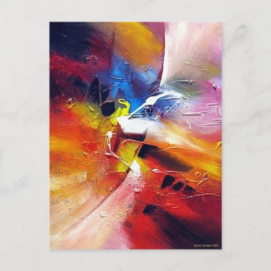 Carte Postale Peinture expressionnisme abstrait (Devant)