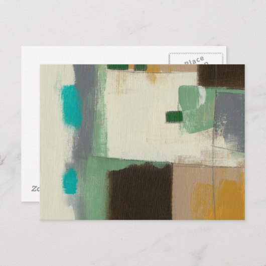 Carte Postale Peinture expressionniste avec pointes de brosse lo (Devant / Derrière)