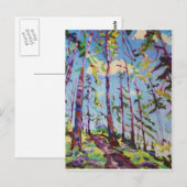 Carte Postale Peinture forestière colorée (Devant / Derrière)