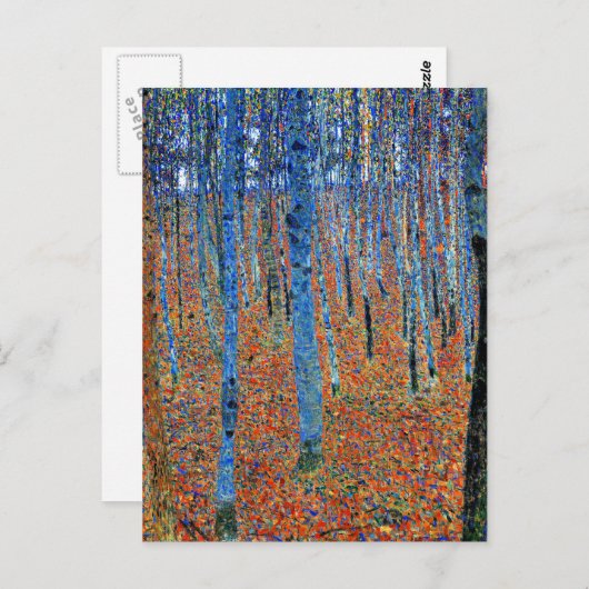 Carte Postale Peinture Gustav Klimt, Beech Grove I (Devant / Derrière)