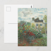 Carte Postale Peinture impressionniste du jardin de l'artiste Re (Devant / Derrière)