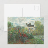 Carte Postale Peinture impressionniste du jardin de l'artiste Re (Devant / Derrière)