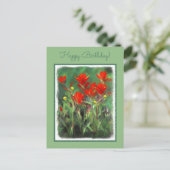 Carte Postale Peinture indienne de pinceau - Art Fleur original (Debout devant)