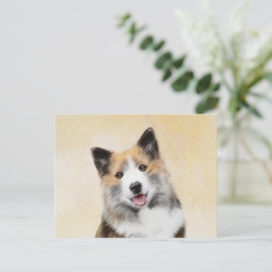 Carte Postale Peinture islandaise pour chien de mer - Art origin (Debout devant)